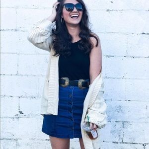 Cream oversized cardigan